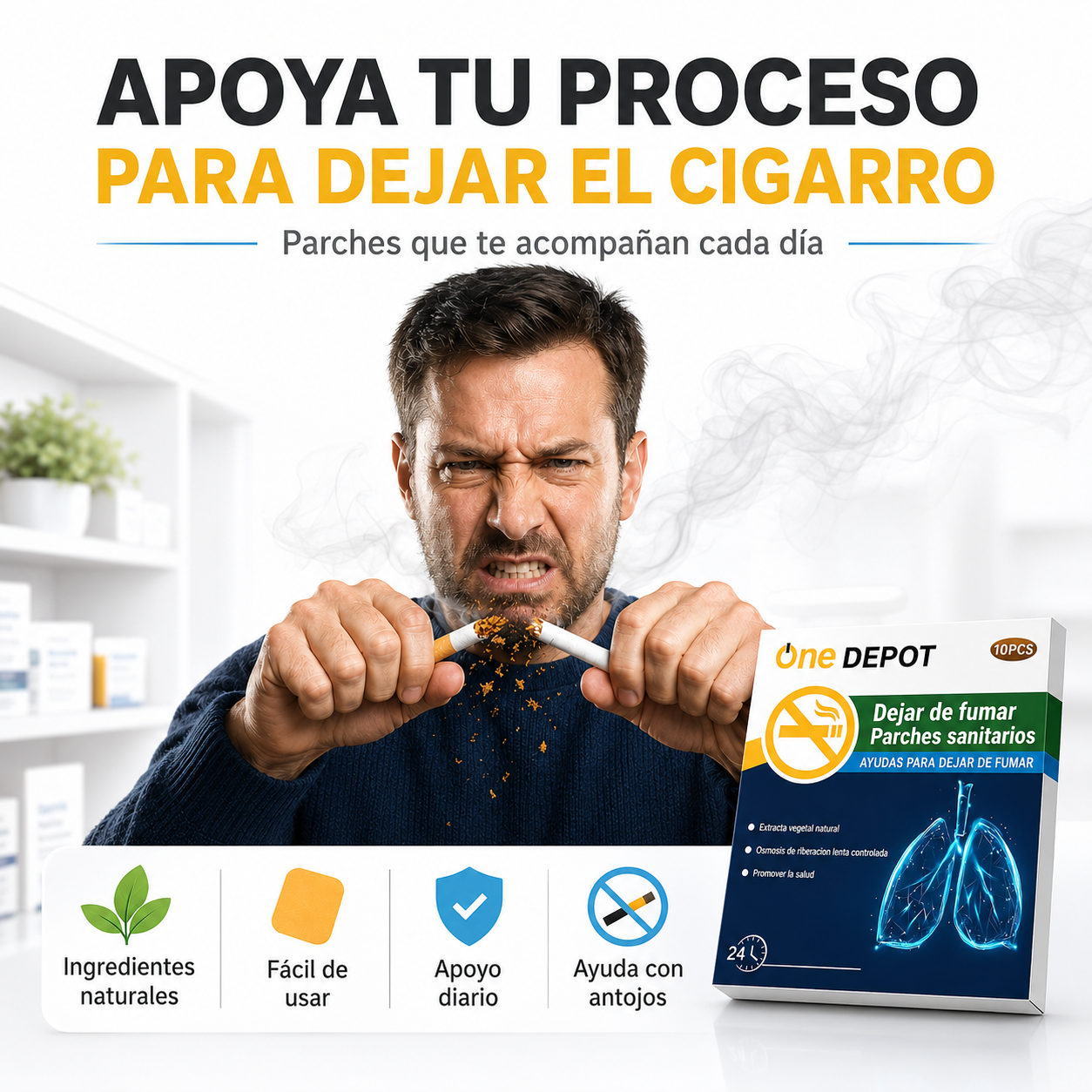 SmokeEase Patch™ | Deja de fumar en una semana