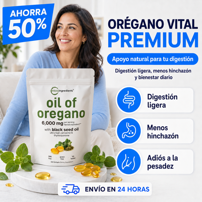 Óregano Vital® | Adiós a la Hinchazón y Peso