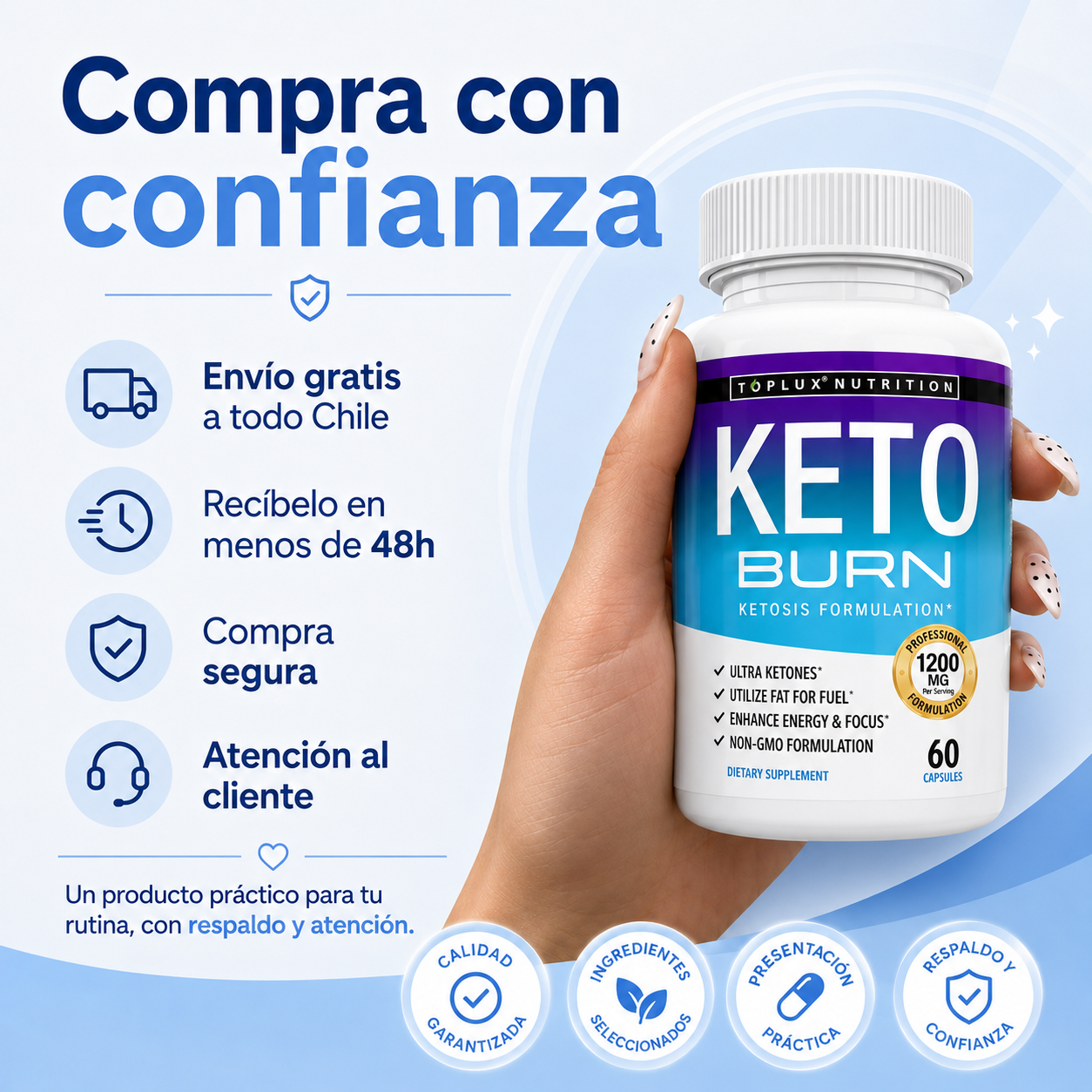 Keto Burn® | Apoyo para quemar grasa, energía y control de peso