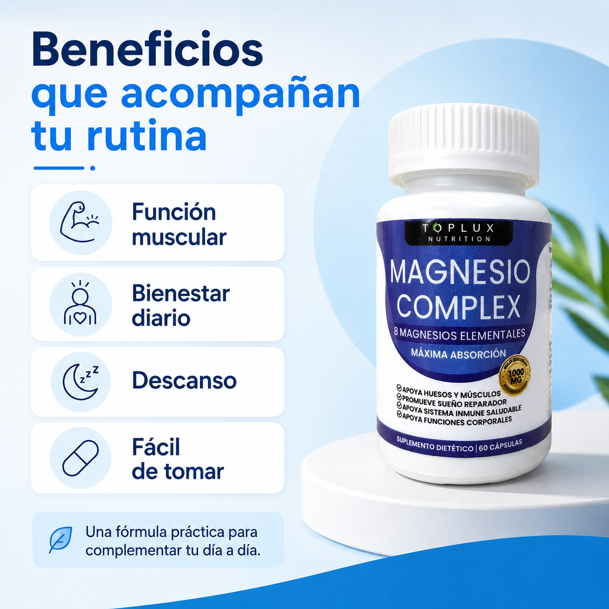 Magnesio Complex® | Duerme mejor, mejora salud, firmeza para huesos y articulaciones
